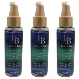 Hair Biology Argan Oil Taming Serum 3.2oz 3 Pack Frizz Control